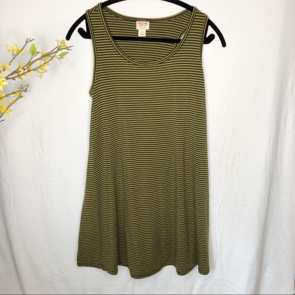 Green & Black striped dress Size M from Target
